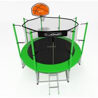 Батут с баскетбольным кольцом I-JUMP BASKET 6ft зеленый